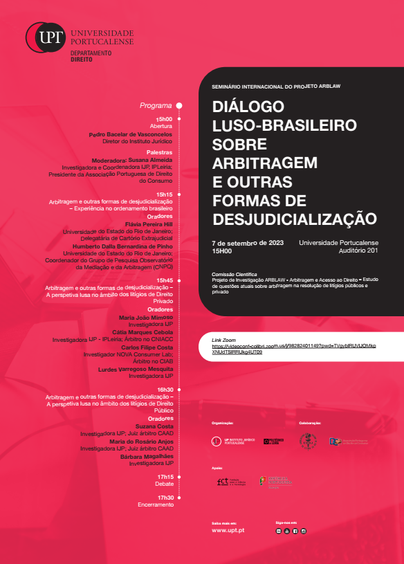 Diálogo Luso-Brasileiro sobre Arbitragem e Outras Formas de Desjudicialização